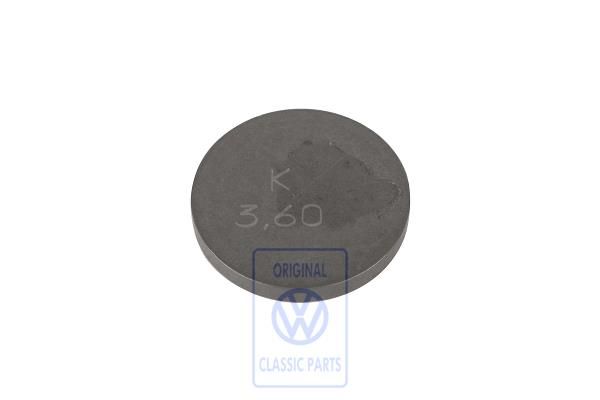 Volkswagen stelplaatje klepstoter 3,6 mm
