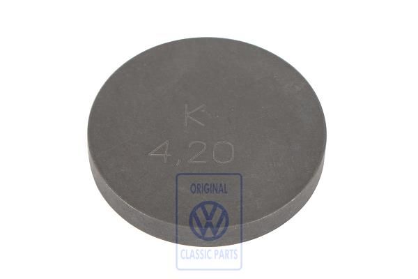 Volkswagen stelplaatje klepstoter 4,2 mm