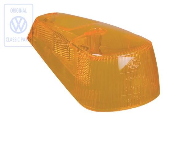 Volkswagen VW 181 knipperlichtglas voor - rechts, geel, Amerikaanse uitvoering