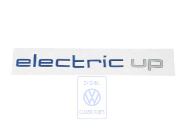 Volkswagen Up! ELEKTRIC-embleem - chroom/blauw/zwart