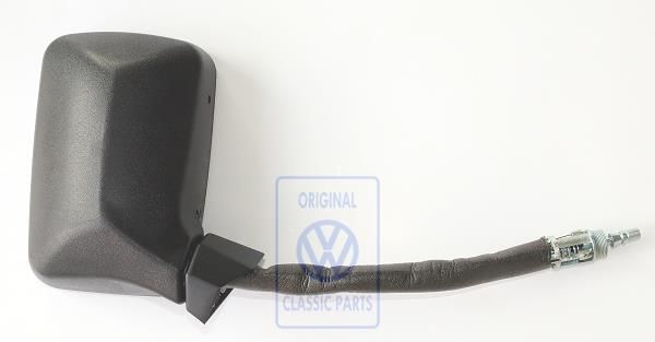 Volkswagen buitenspiegel vlak, handverstelbaar - links, satijnzwart