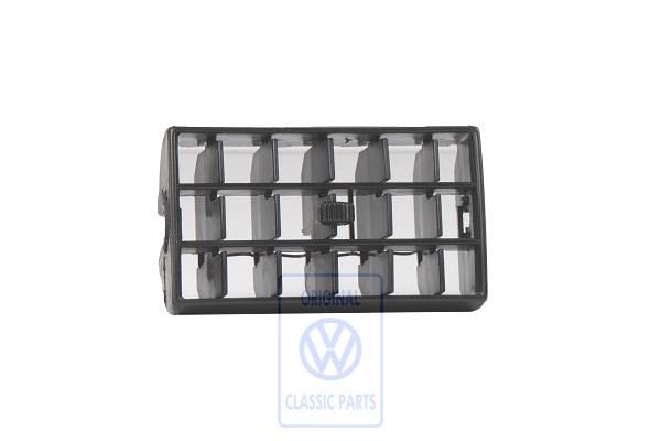 Volkswagen draaielement luchtrooster - satijnzwart