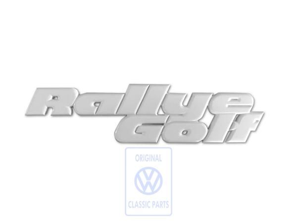 Volkswagen embleem RALLYE achter - gegrond