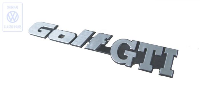 Volkswagen embleem GTI achter - zwart/chroom