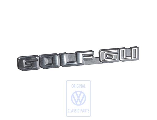 Volkswagen embleem GLI achter - satijnzwart/chroom