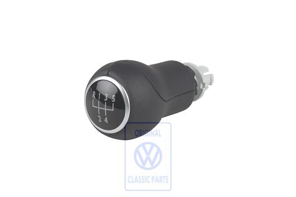 Volkswagen New Beetle (9C) leren schakelpookknop - zwart