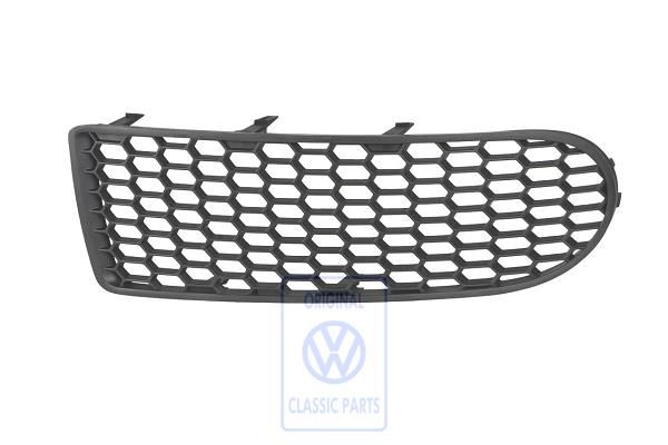 Volkswagen New Beetle (9C) luchtgeleidingsrooster voorbumper - rechts, satijnzwart