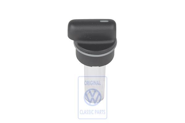 Volkswagen New Beetle (9C) knop verwarmingsregeling 44 mm - satijnzwart