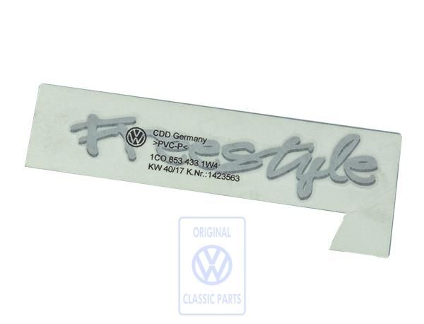 Volkswagen folieopschrift FREESTYLE - linksachter, zilver
