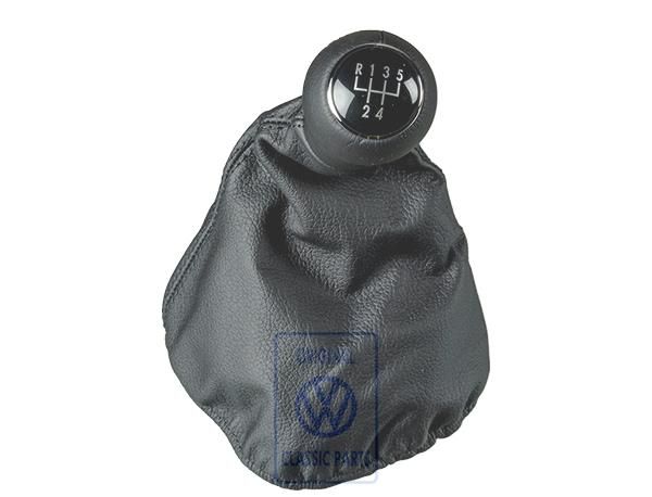 Volkswagen Golf 3 (1H) versnellingspookknop met hoes - satijnzwart