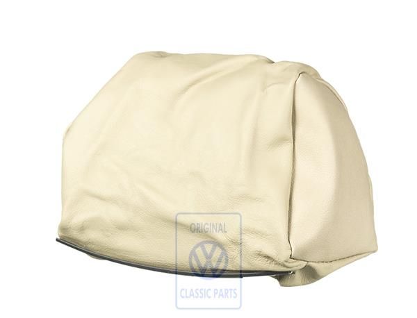 Volkswagen Golf 3 (1H) hoofdsteunbekleding - lichtbeige leer/kunstleer