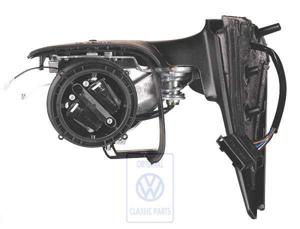 Volkswagen Golf 3 (1H) buitenspiegelhuis elektrisch - rechts, satijnzwart