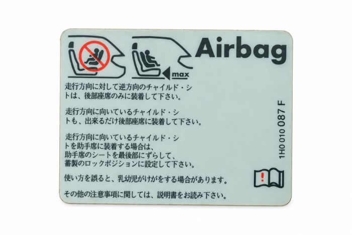 VW bedrijfswagens Transporter (T4) sticker 'airbag'