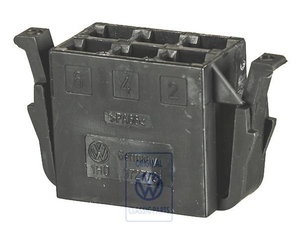 Volkswagen vlakcontactbehuizing 6-polig - zwart