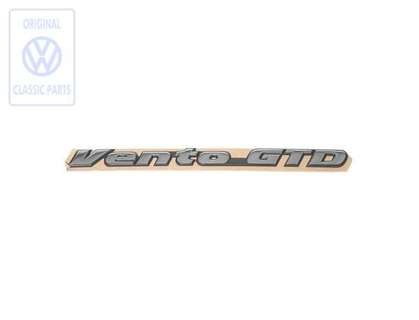 Volkswagen Golf 3 (1H) GTD-embleem achter - chroom/zwart