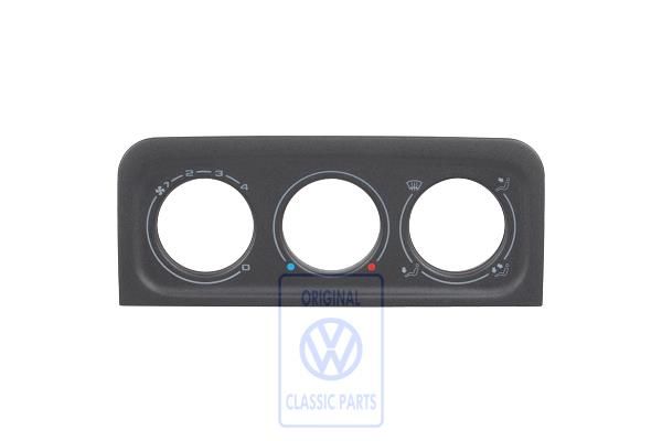 Volkswagen Golf 3 (1H) afdekking ventilatie- en verwarmingsregeling - zwart