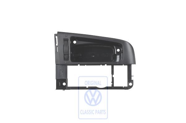 Volkswagen Golf 3 (1H) luchtroosterhuis - rechts, satijnzwart, rechtsgestuurd