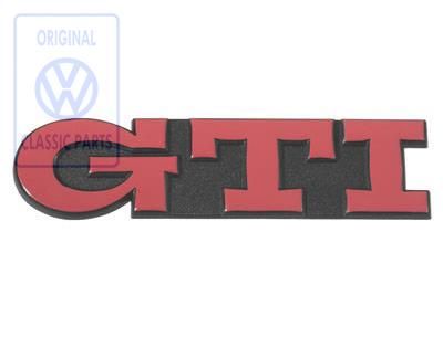 Volkswagen Golf 3 (1H) embleem GTI achter - tornadorood