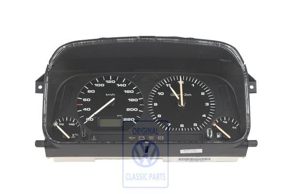 Volkswagen Golf 3 (1H) instrumentenpaneel 220 km/h met analoge klok (1Z)