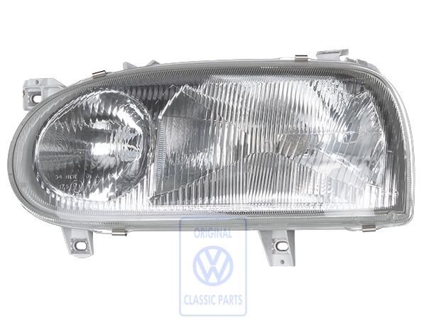 Volkswagen Golf 3 (1H) dubbele halogeenkoplamp links - rechtsrijdend verkeer
