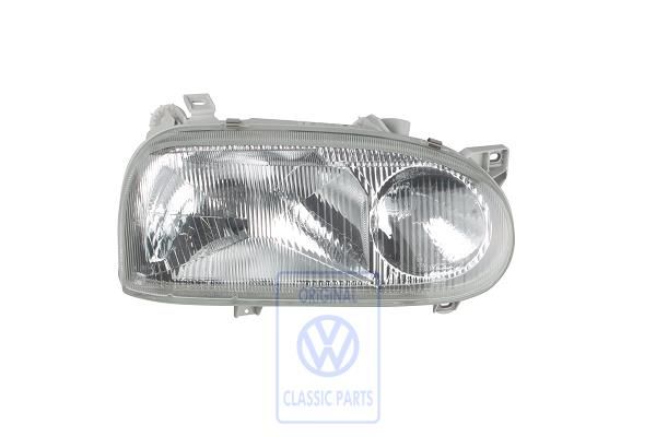 Volkswagen Golf 3 (1H) dubbele halogeenkoplamp rechts - linksrijdend verkeer