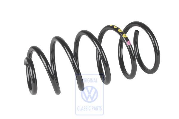 Volkswagen schroefveer voor - sportonderstel, 1x violet, 4x geel