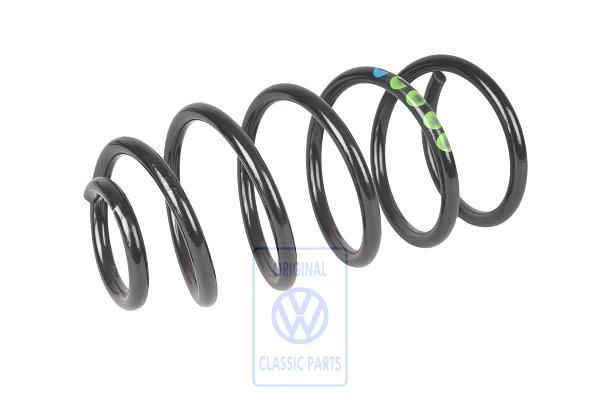 Volkswagen schroefveer voor - 4x groen, 1x blauw