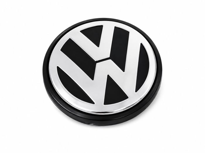 Originele Volkswagen naafkap - satijnzwart/chroomglans
