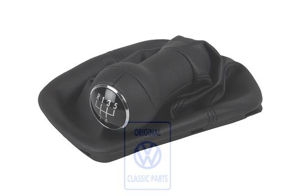 Volkswagen Golf 4 (1J) versnellingspookknop met hoes 5-bak - zwart