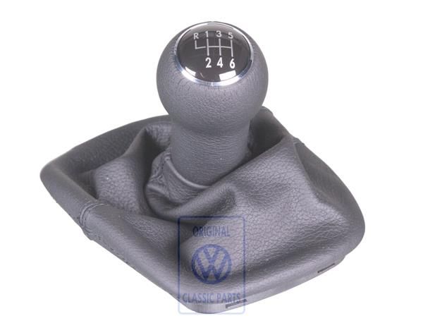 Volkswagen versnellingspookknop met hoes 6-bak - zwart