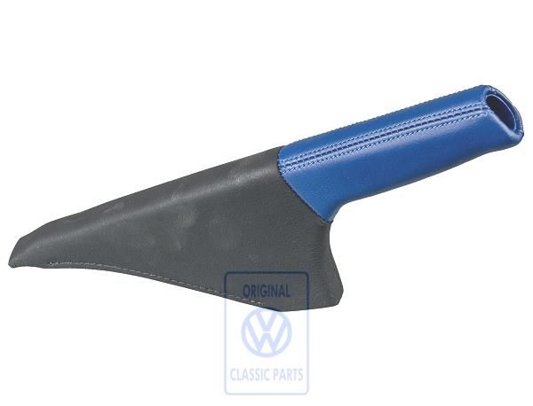 Volkswagen Golf 4 (1J) lederen handremhendelbekleding - jazzblauw