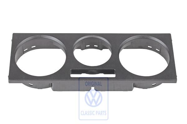 Volkswagen afdekplaat ventilatie- en verwarmingsbediening - satijnzwart
