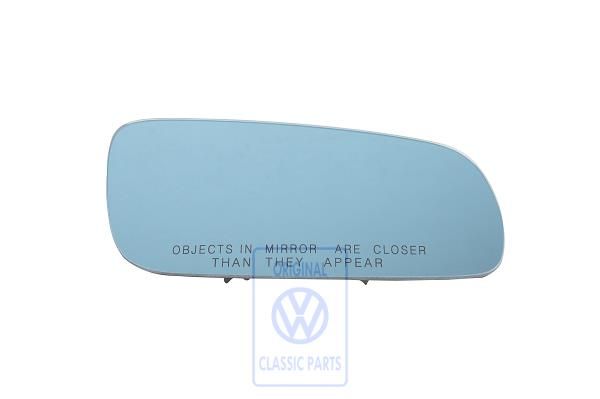 Volkswagen Golf 4 (1J) spiegelglas convex, verwarmd - rechts, blauwgetint