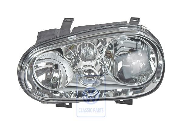 Volkswagen Golf 4 (1J) dubbele halogeenkoplamp links - rechtsrijdend verkeer
