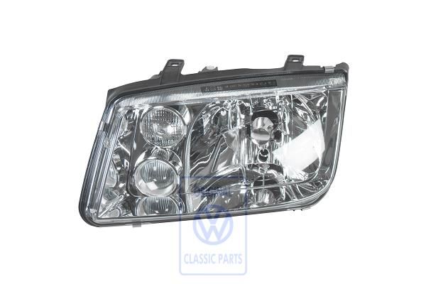 Volkswagen Bora (1J) dubbele halogeenkoplamp met mistlamp - links, rechtsverkeer