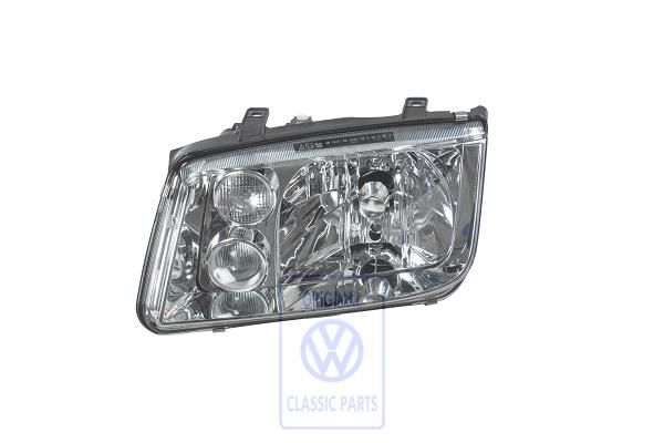 Volkswagen Bora (1J) dubbele halogeenkoplamp met mistlamp - links, linksverkeer