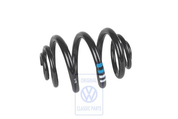 Volkswagen Bora (1J) schroefveer - achter, wit/blauw, comfortonderstel