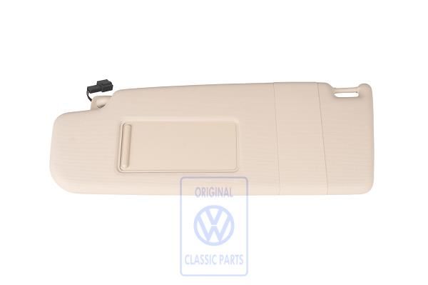 Volkswagen zonneklep met verlichte spiegel - links, maïszijdebeige