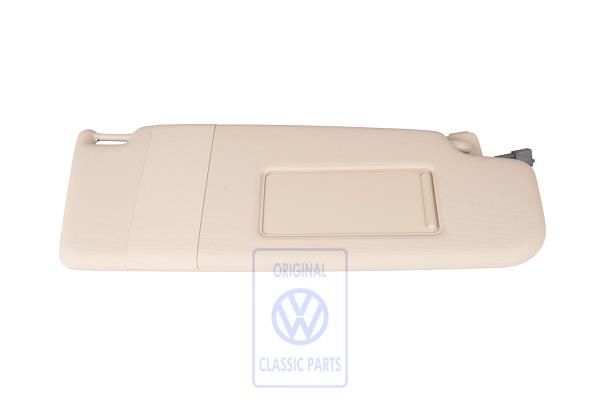 Volkswagen zonneklep met verlichte spiegel - rechts, maïszijdebeige