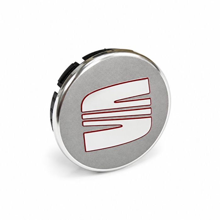 Originele SEAT wieldop - wieldop zilver/rood