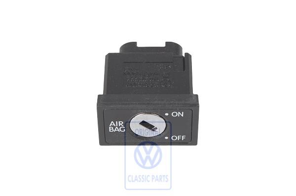 Volkswagen New Beetle (9C) sleutelschakelaar passagiersairbag - satijnzwart