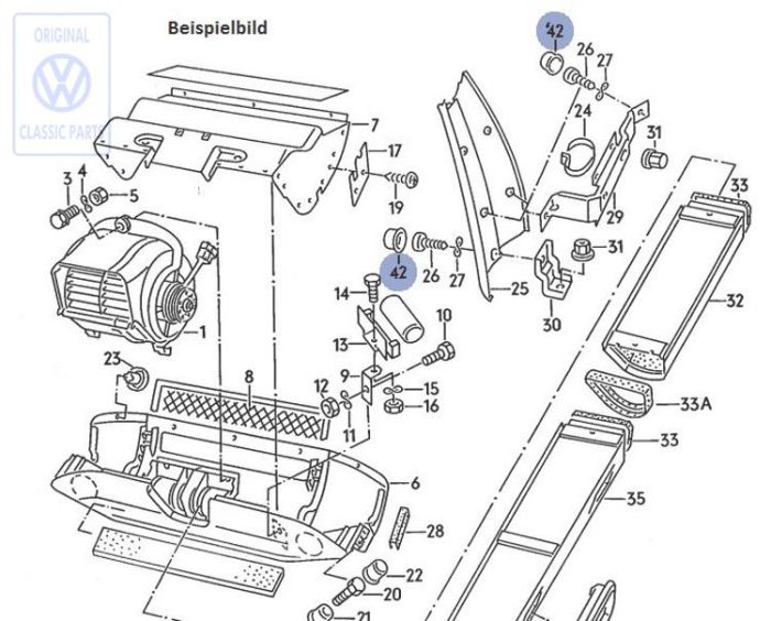 Volkswagen Transporter T3 afdekkap schroefkop - satinzwart