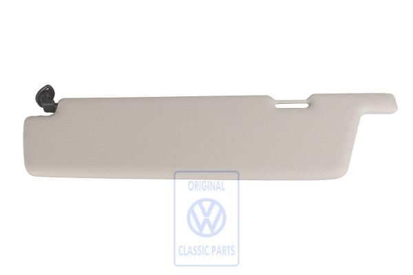 Volkswagen Transporter T3 zwenkbare zonneklep met verlichte spiegel - links, beigegrijs