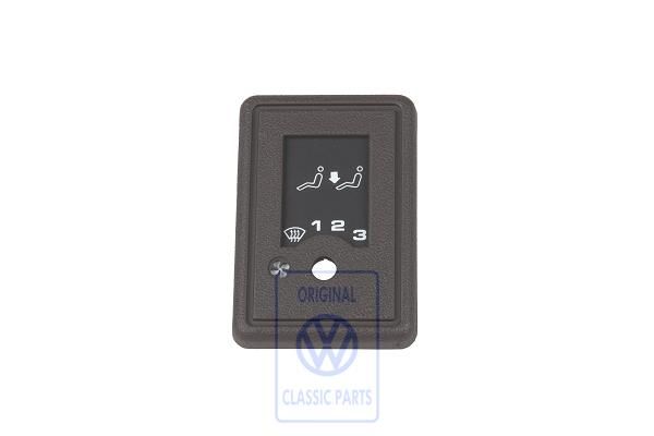 Volkswagen Transporter T3 schakelaarafdekking extra verwarming - zadelbruin