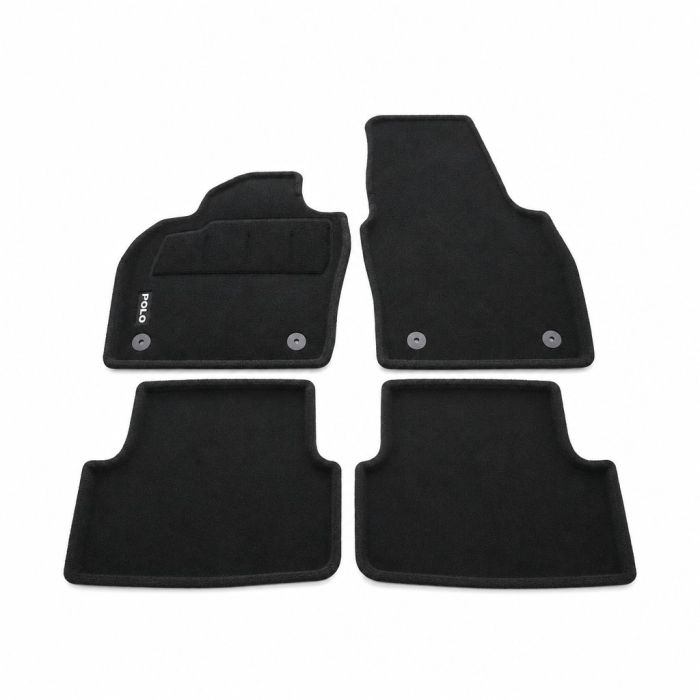 Volkswagen Polo 6 (2G) velours mattenset - satijnzwart