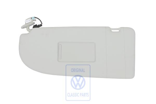 Volkswagen Caddy 3 (2K) zonneklep met verlichte spiegel - links, parelgrijs