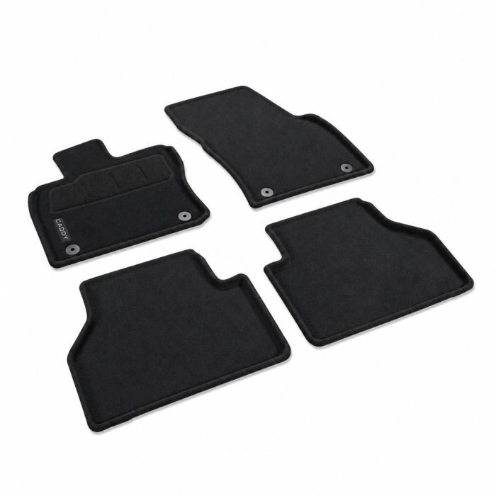 VW bedrijfswagens Caddy 5 (SB) velours mattenset - satijnzwart