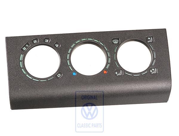 Volkswagen Passat B3 omlijsting ventilatie- en verwarmingsregeling - satijnzwart