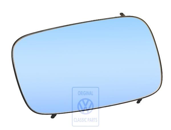 Volkswagen spiegelglas vlak met draagplaat - rechts