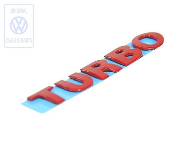 Volkswagen TURBO-embleem - rood